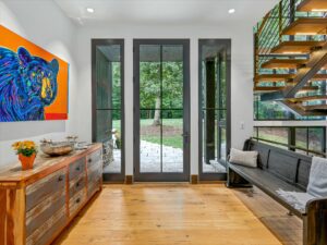Living Stone Design+Build The Modern Farmhouse Glass Door