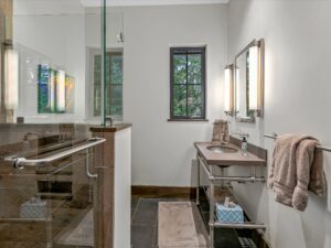 Living Stone Design+Build The Modern Farmhouse Shower Door