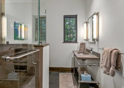 Living Stone Design+Build The Modern Farmhouse Shower Door