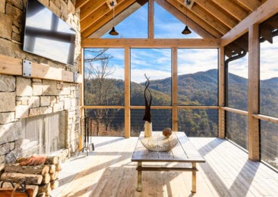 Living Stone Design+Build The Miller Residence Screen Porch View