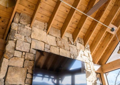 Living Stone Design+Build The Miller Residence Vaulted Porch Ceiling