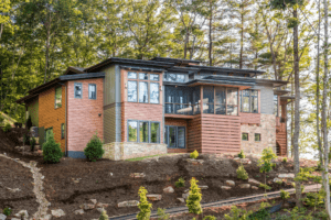Front View of The Campbell Residence: A Modern Mountain Dream Home Surrounded by Nature
