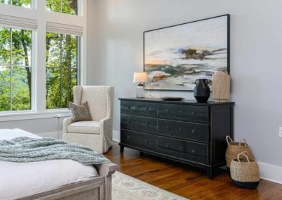 Master bedroom dresser and seating