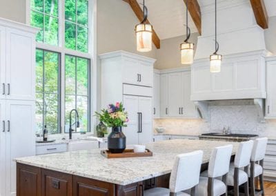 Large kitchen island with seating for 4