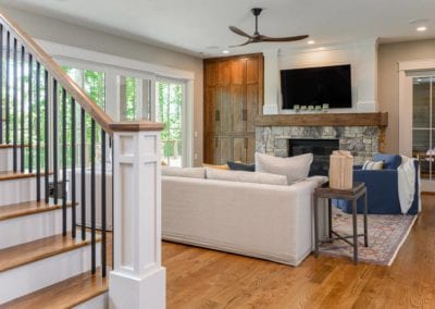 View of living room from staircase.
