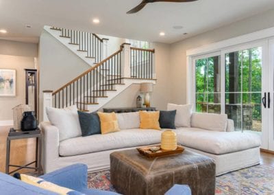 view of living room and stairs.