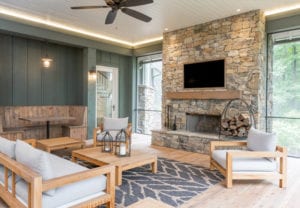 Living Stone Design+Build Bronder Screen Porch Furniture