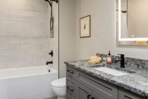 Living Stone Design+Build Park Bathroom Counter