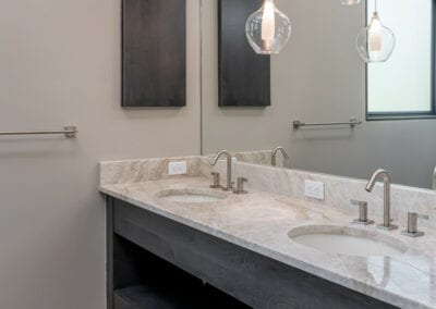 Living Stone Design+Build Contemporary Bathroom Lighting