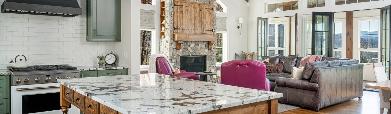 Talmage Residence Kitchen to Living Room