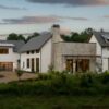 Exterior View of Brush Creek English Modern Home in Asheville with Rustic Elegance and Sustainable Design