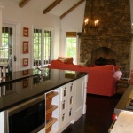 stone fireplace
