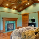 stone fireplace
