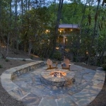 exterior stone fireplace