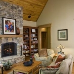 exterior stone fireplace