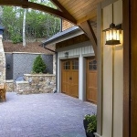 exterior stone fireplace