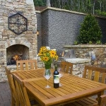 exterior stone fireplace