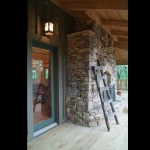 stone fireplace