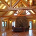 stone fireplace