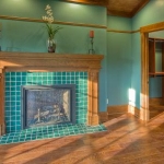 stone fireplace