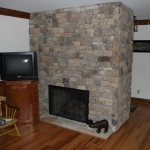stone fireplace