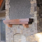 stone fireplace