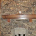 stone fireplace