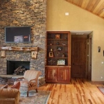 stone fireplace