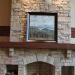 stone fireplace