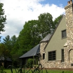 stone fireplace