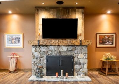 Living Stone Design+Build Lehman Residence TV & Fireplace