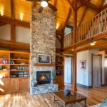 North Asheville Timberpeg living room