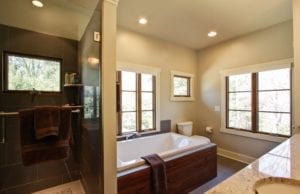 Living Stone Design+Build Modern Semi-Custom Home Master Bath