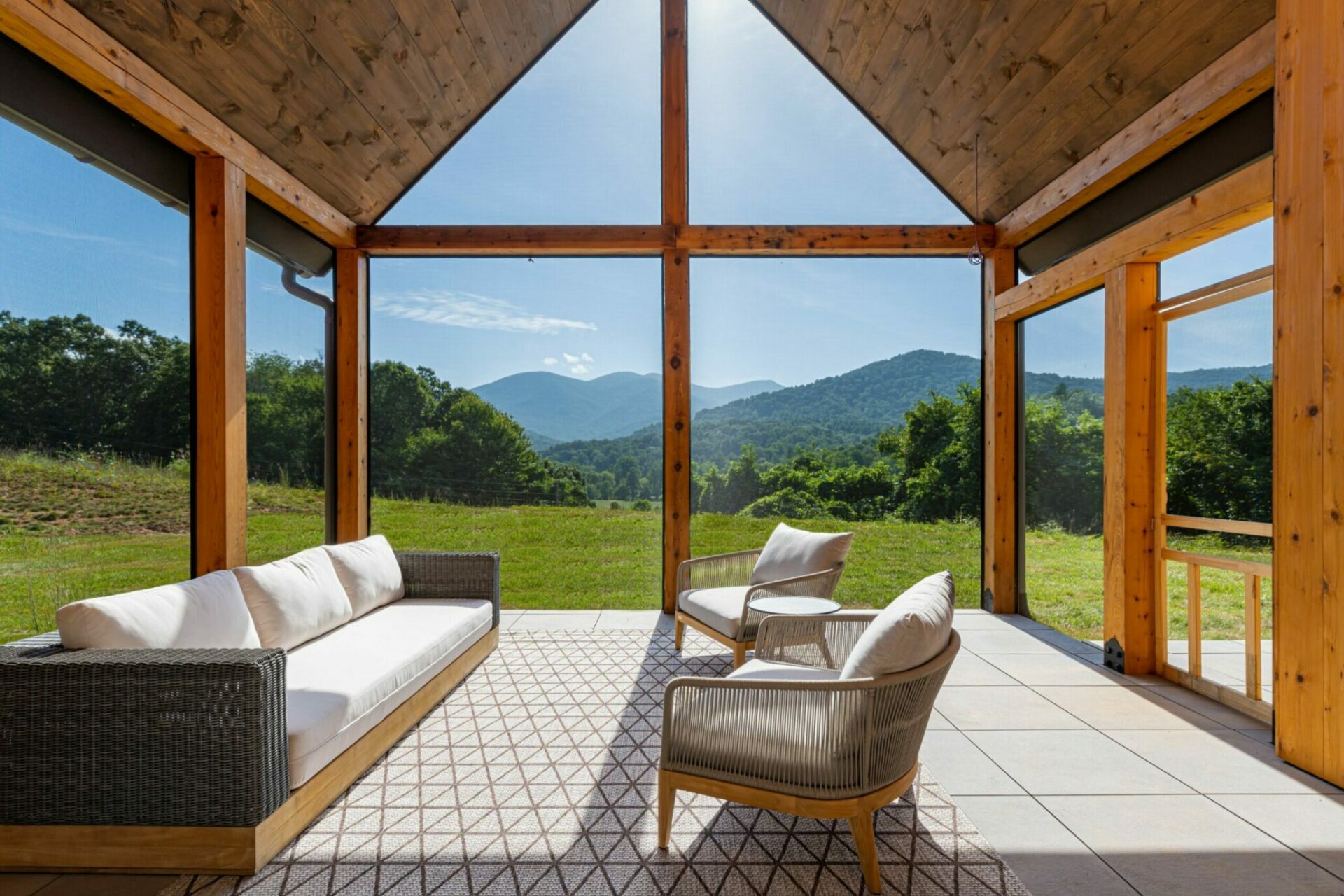weaverville modern barn house deck Living Stone Design+Build Rosenberg Deck