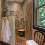 Black Mountain Transitional Craftsman shower