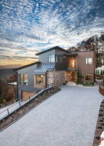 A luxury home overlooking a valley in Fall