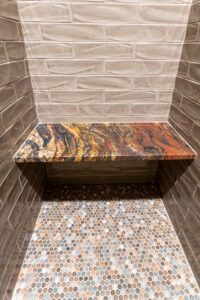 Living Stone Design+Build Hillin-Guilbeau Shower Seat