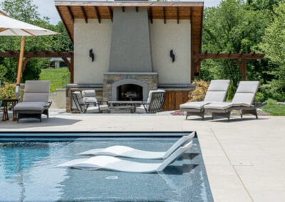 Living Stone Design+Build Pool and fireplace