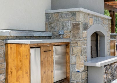 Living Stone Design+Build Fireplace Bar