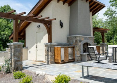 Living Stone Design+Build Outdoor Fireplace