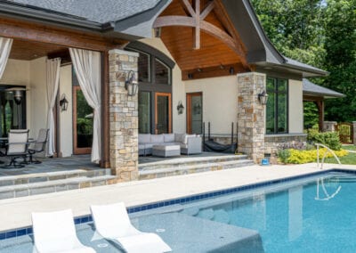 Living Stone Design+Build Pool side view