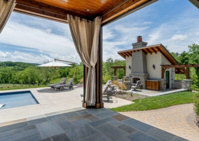 Living Stone Design+Build Pool House side view