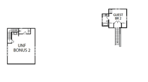 Floorplan of the Upper Level at Brush Creek English Modern Home, Showcasing Bedroom and Additional Living Spaces.