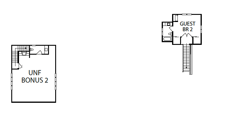 upper-level Floorplan of the Upper Level at Brush Creek English Modern Home, Showcasing Bedroom and Additional Living Spaces.